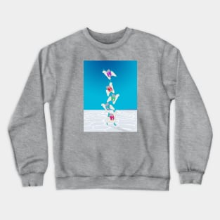 Stacking Llamas on Salar de Uyuni, Bolivia Crewneck Sweatshirt